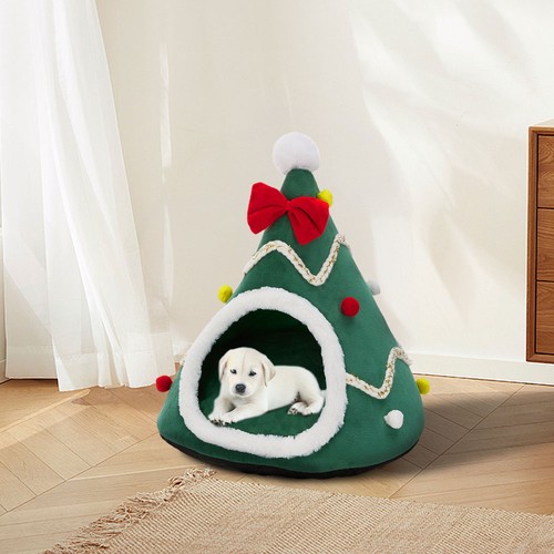 Christmas tree style pet bed - christmas,