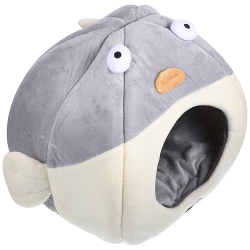 Assorted color plush cat cave - assorted,