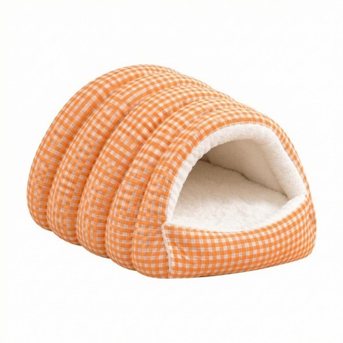 Semi enclosed pet bed with - bed,