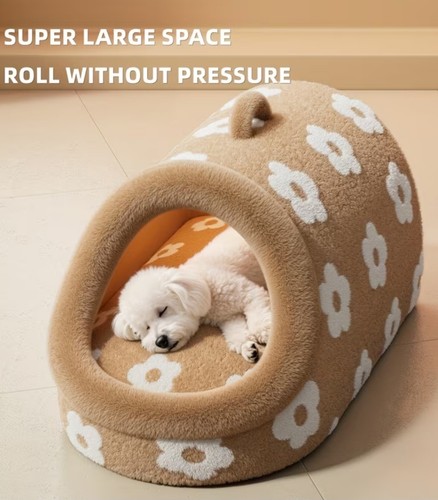 Warm semi enclosed pet house - warm,