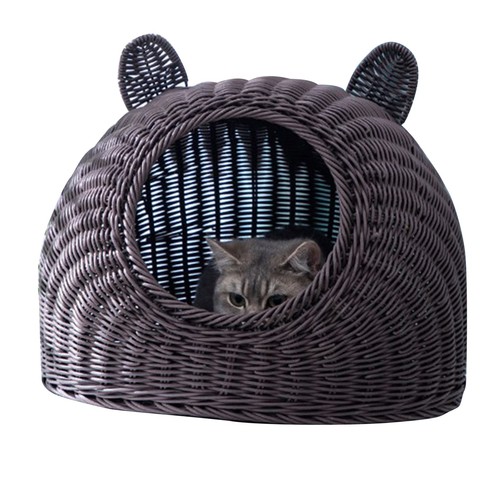 Washable rattan cat - dog, bed