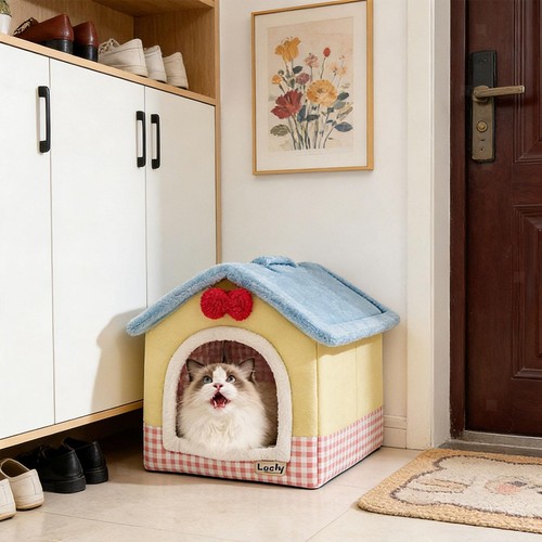 Semi enclosed pet bed - enclosed,
