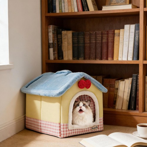 Cat bed kennel plush soft - plush,