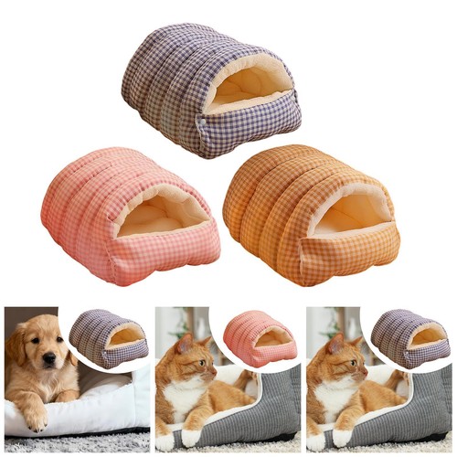 Cat bed semi enclosed - cat,