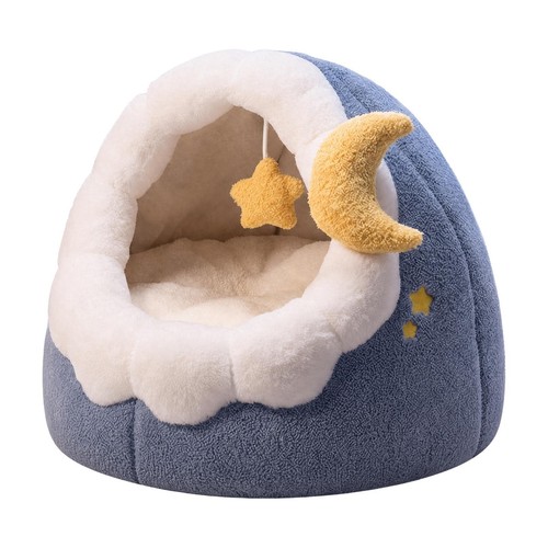 Semi enclosed cat bed with - cat,