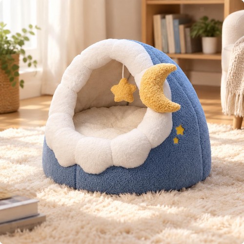 Semi enclosed cat bed - bed, with