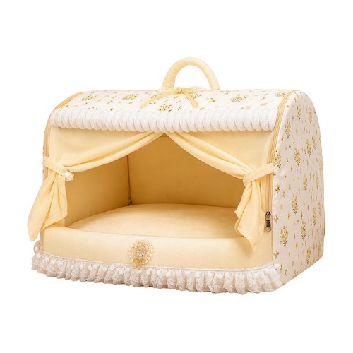 Pet tent bed with - , curtain