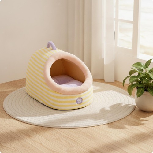 Hooded pet bed semi enclosed - pet,